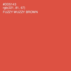 #DD5143 - Fuzzy Wuzzy Brown Color Image